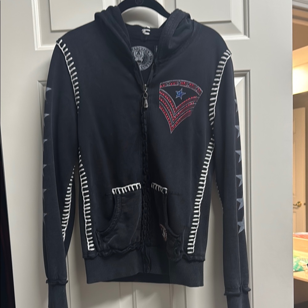 Affliction Black and White Hoodie